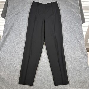 Giorgio Armani Pants Womens 10 Black Straight Leg Dress Trousers Made Italy